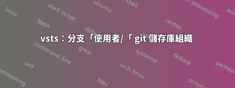 vsts：分支「使用者/「 git 儲存庫組織