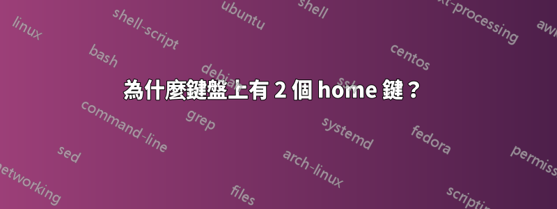 為什麼鍵盤上有 2 個 home 鍵？ 