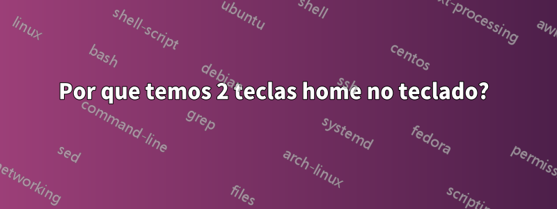 Por que temos 2 teclas home no teclado? 