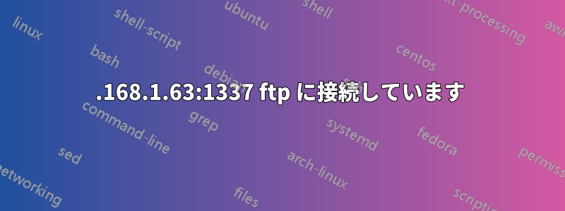 192.168.1.63:1337 ftp に接続しています