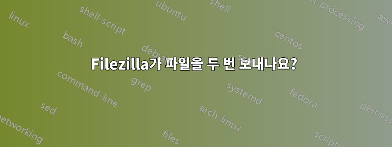 Filezilla가 파일을 두 번 보내나요?