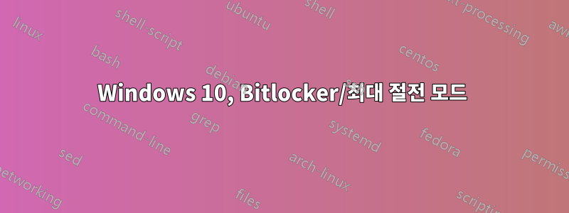 Windows 10, Bitlocker/최대 절전 모드