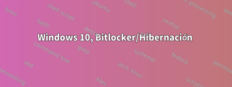 Windows 10, Bitlocker/Hibernación