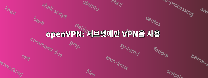 openVPN: 서브넷에만 VPN을 사용