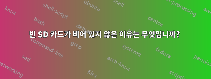 빈 SD 카드가 비어 있지 않은 이유는 무엇입니까?