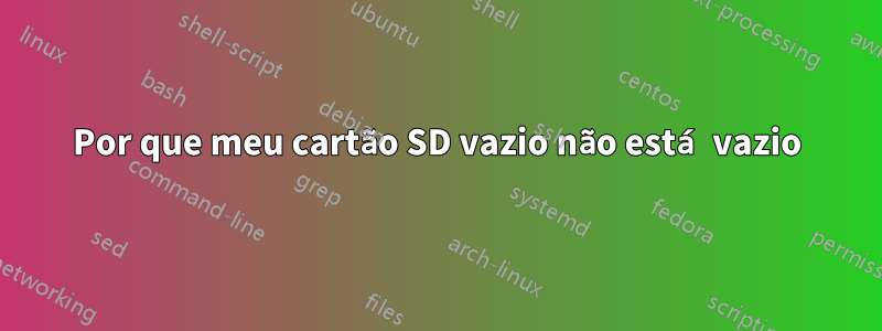 Por que meu cartão SD vazio não está vazio