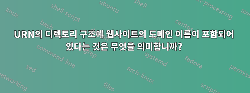 URN의 디렉토리 구조에 웹사이트의 도메인 이름이 포함되어 있다는 것은 무엇을 의미합니까?