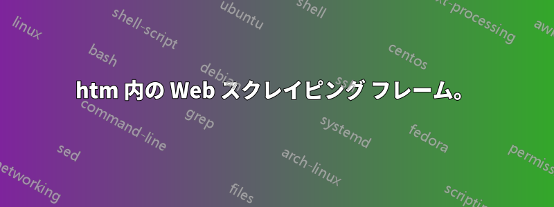 htm 内の Web スクレイピング フレーム。