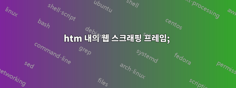 htm 내의 웹 스크래핑 프레임;