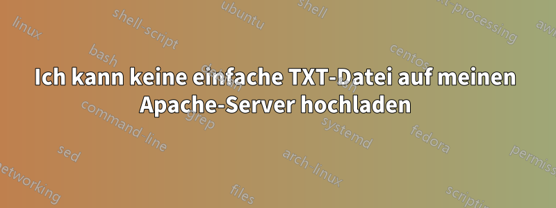 Ich kann keine einfache TXT-Datei auf meinen Apache-Server hochladen