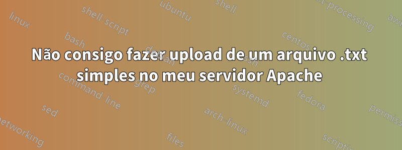 Não consigo fazer upload de um arquivo .txt simples no meu servidor Apache