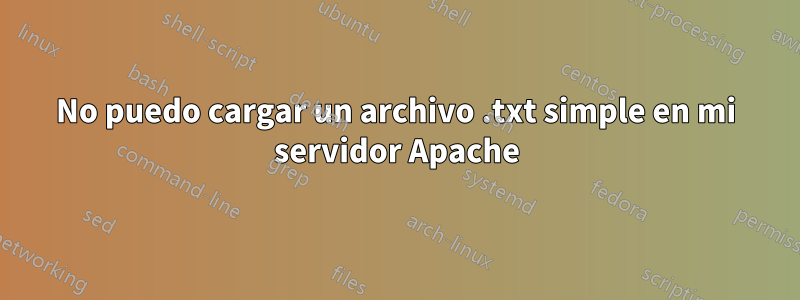 No puedo cargar un archivo .txt simple en mi servidor Apache