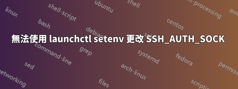 無法使用 launchctl setenv 更改 SSH_AUTH_SOCK