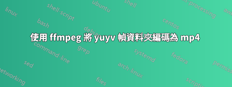 使用 ffmpeg 將 yuyv 幀資料夾編碼為 mp4