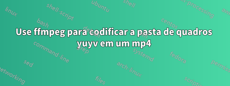 Use ffmpeg para codificar a pasta de quadros yuyv em um mp4