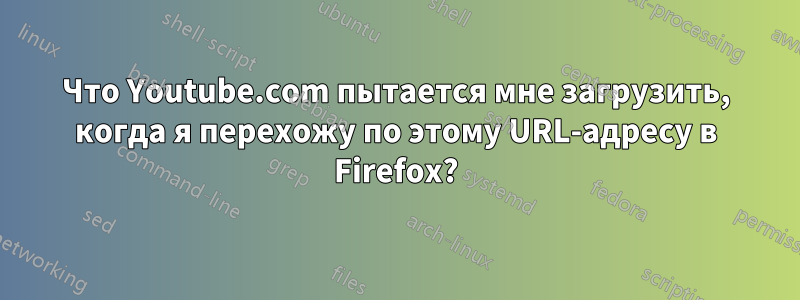 Что Youtube.com пытается мне загрузить, когда я перехожу по этому URL-адресу в Firefox?