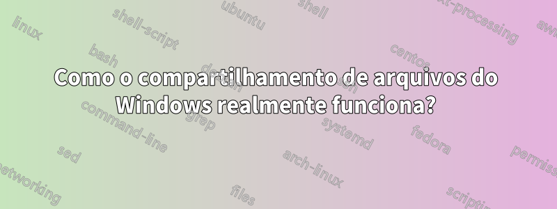 Como o compartilhamento de arquivos do Windows realmente funciona?