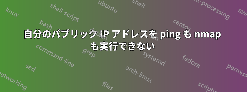自分のパブリック IP アドレスを ping も nmap も実行できない