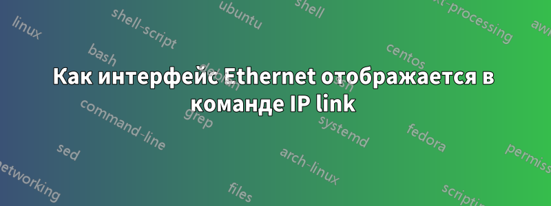 Как интерфейс Ethernet отображается в команде IP link