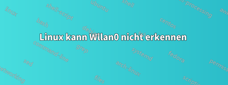 Linux kann Wllan0 nicht erkennen
