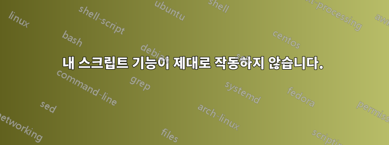 내 스크립트 기능이 제대로 작동하지 않습니다.