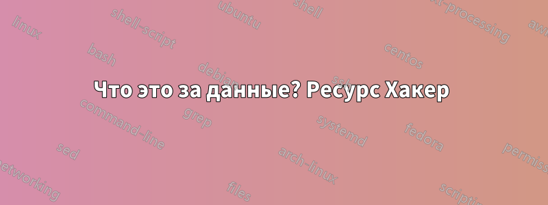 Что это за данные? Ресурс Хакер