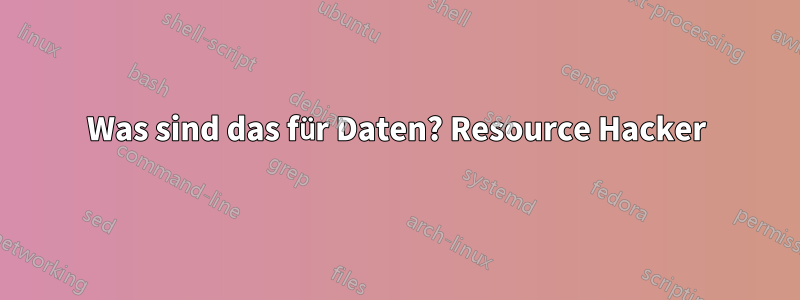 Was sind das für Daten? Resource Hacker