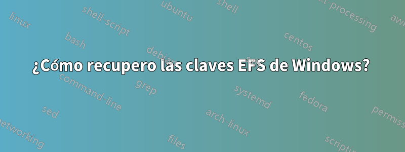 ¿Cómo recupero las claves EFS de Windows?