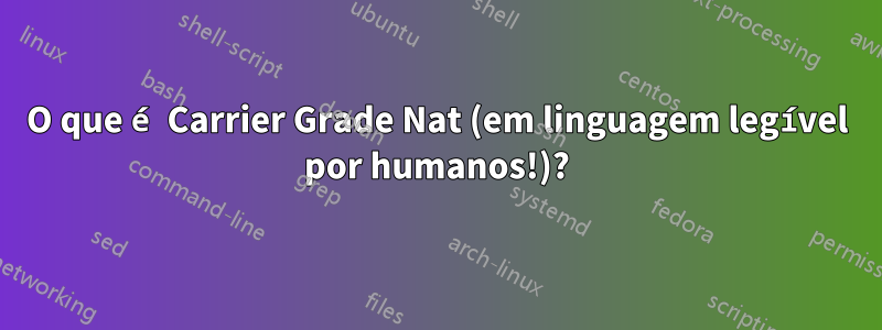 O que é Carrier Grade Nat (em linguagem legível por humanos!)?