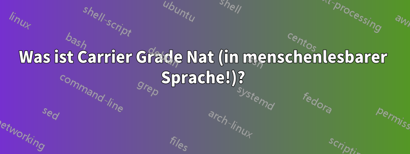 Was ist Carrier Grade Nat (in menschenlesbarer Sprache!)?
