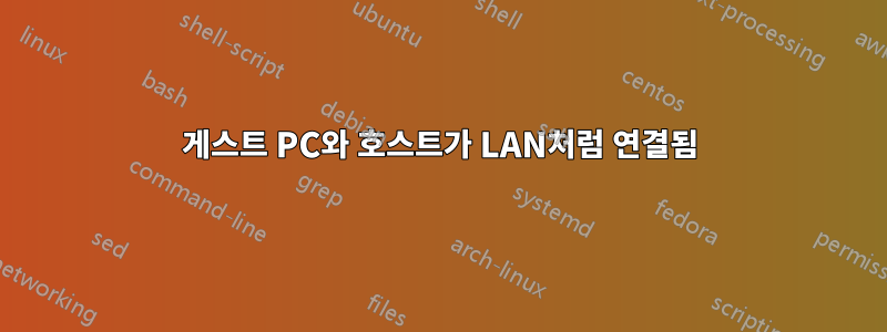 게스트 PC와 호스트가 LAN처럼 연결됨