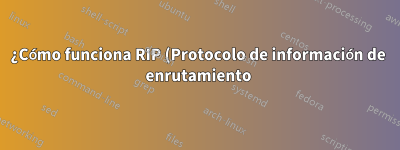 ¿Cómo funciona RIP (Protocolo de información de enrutamiento)?