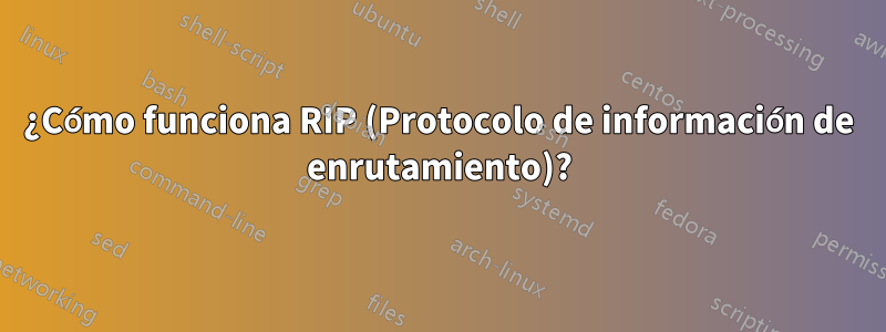 ¿Cómo funciona RIP (Protocolo de información de enrutamiento)?