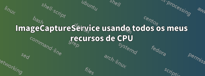 ImageCaptureService usando todos os meus recursos de CPU