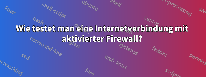 Wie testet man eine Internetverbindung mit aktivierter Firewall?