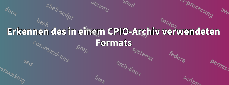 Erkennen des in einem CPIO-Archiv verwendeten Formats