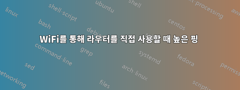 WiFi를 통해 라우터를 직접 사용할 때 높은 핑