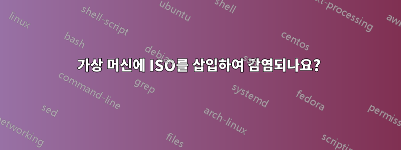 가상 머신에 ISO를 삽입하여 감염되나요?