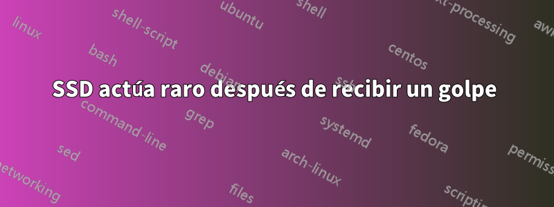 SSD actúa raro después de recibir un golpe