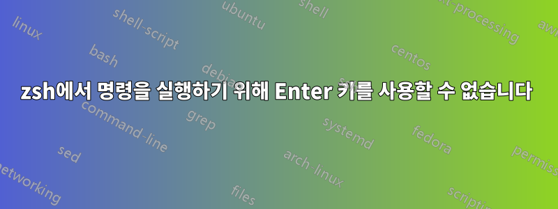 zsh에서 명령을 실행하기 위해 Enter 키를 사용할 수 없습니다