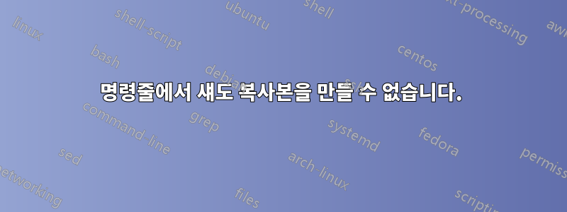 명령줄에서 섀도 복사본을 만들 수 없습니다.