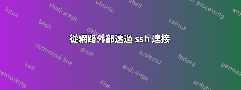從網路外部透過 ssh 連接
