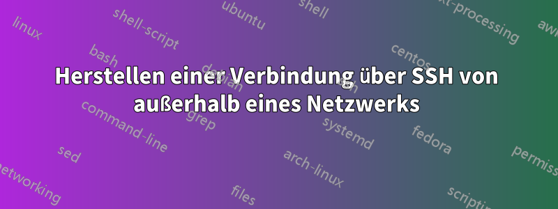Herstellen einer Verbindung über SSH von außerhalb eines Netzwerks
