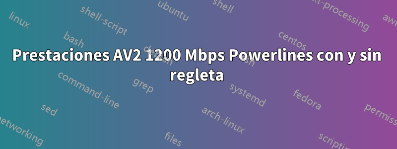 Prestaciones AV2 1200 Mbps Powerlines con y sin regleta