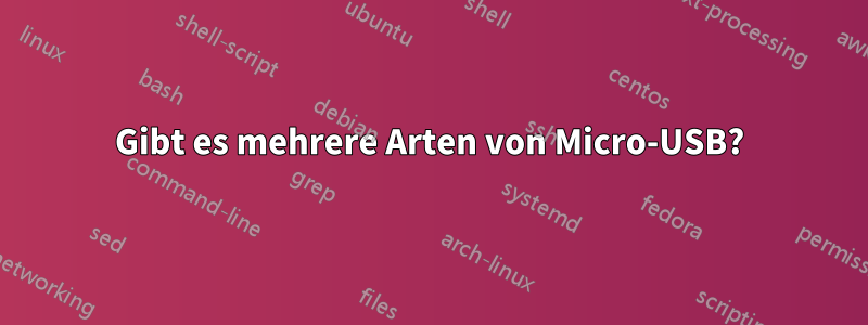 Gibt es mehrere Arten von Micro-USB?