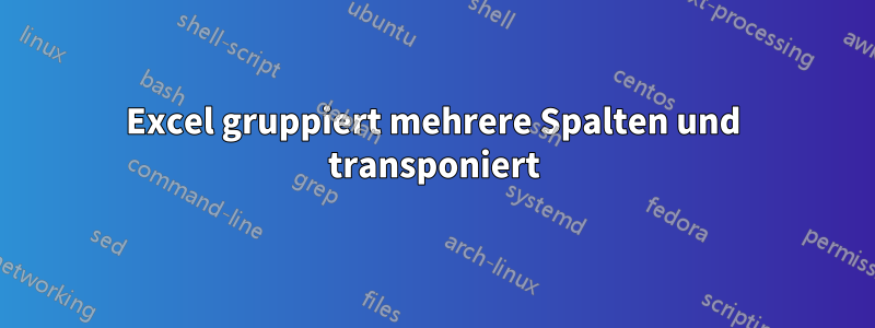 Excel gruppiert mehrere Spalten und transponiert