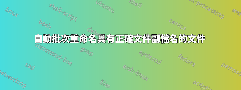 自動批次重命名具有正確文件副檔名的文件