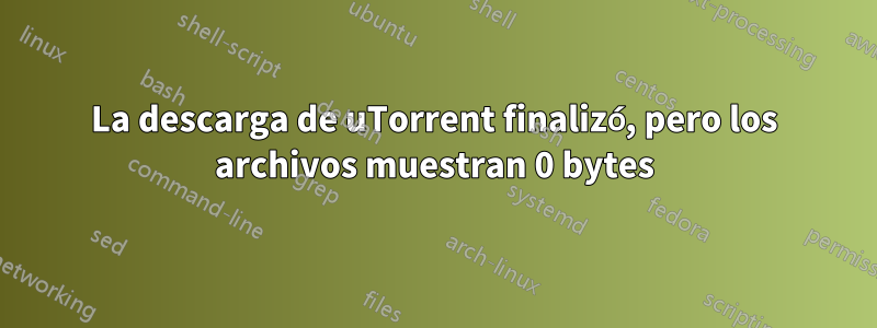 La descarga de uTorrent finalizó, pero los archivos muestran 0 bytes