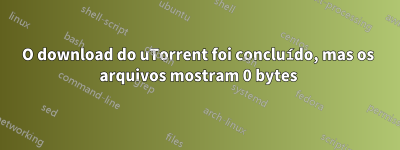 O download do uTorrent foi concluído, mas os arquivos mostram 0 bytes