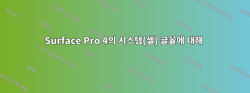 Surface Pro 4의 시스템(셸) 글꼴에 대해